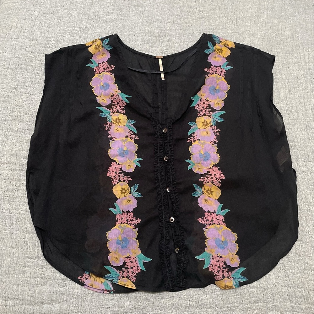 Free People Sheer Cover Up Top